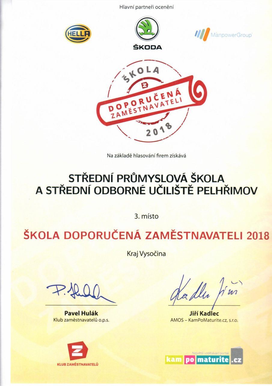 Doporučeno zaměstnavateli 2018